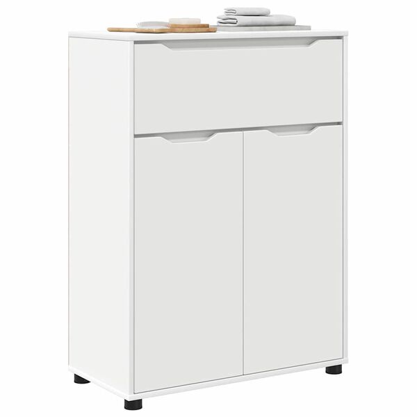 vidaXL Baderomsskap med skuff Hvit 72,5 x 36,5 x 100 cm Konstruert tre