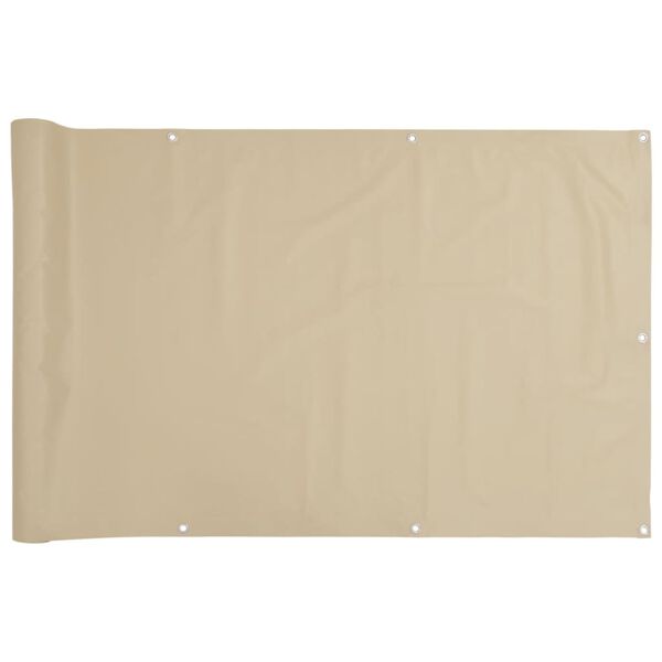 vidaXL Balkongskjerm beige 120x400 cm oxfordstoff