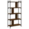 vidaXL Bokhylle 5 etasjer brun eik 76x32x158 cm konstruert tre
