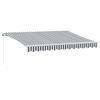 vidaXL Manuell uttrekkbar markise antrasitt og hvit 350x250 cm
