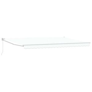 vidaXL Markise Hvit 500 &times; 300 cm Polyester og Metall