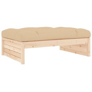vidaXL Hagefotskammel 120x80 cm heltre furu
