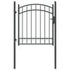 vidaXL Gjerdeport EMMEN 104 x 98,5 cm L&aring;sbar Pulverlakkert st&aring;l Gr&aring;