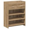 vidaXL Sko Skap 73,5 x 36 x 92 cm Konstruert tre Artisan eik