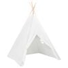 vidaXL Tipi-telt for barn med pose ferskenhud hvit 120x120x150 cm