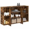vidaXL Skjenk røkt eik 120x30x75 cm konstruert tre