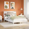 vidaXL Seng med bokhylle uten madrass hvit 140x190 cm heltre furu
