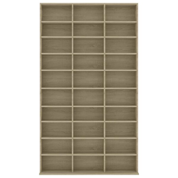 vidaXL CD-hylle sonoma eik 102x23x177,5 cm konstruert tre