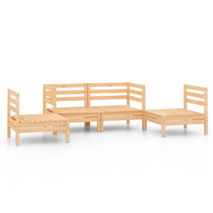 vidaXL Hagesofagruppe 4 deler heltre furu