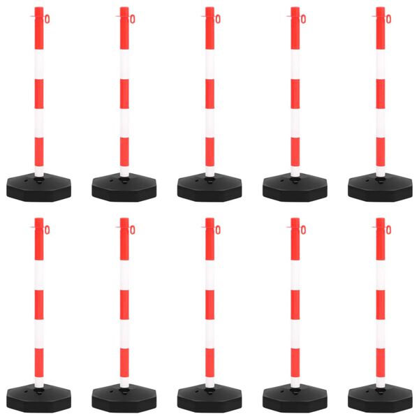 vidaXL Kjettingstolpesett 10 m plast
