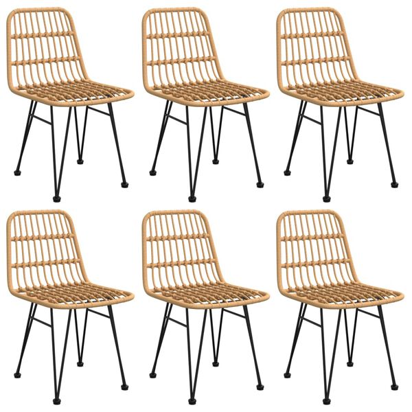 vidaXL Hagespisegruppe 7 deler polyrotting