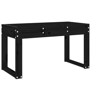 vidaXL Hagebenk svart 80x38x45 cm heltre furu