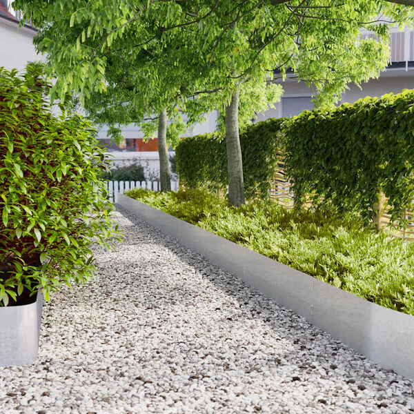 vidaXL Plenkanter 10 stk 25x103 cm galvanisert st&aring;l