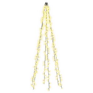 vidaXL Juletrelys med spyd 540 LED-lys Varmhvit &Oslash; 70 x 180 cm