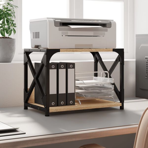 vidaXL Skriverbord 2 hyller sonoma eik 44x26x31,5 cm konstruert tre