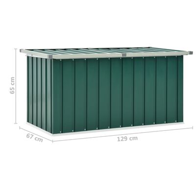 vidaXL Oppbevaringskasse 129x67x65 cm grønn
