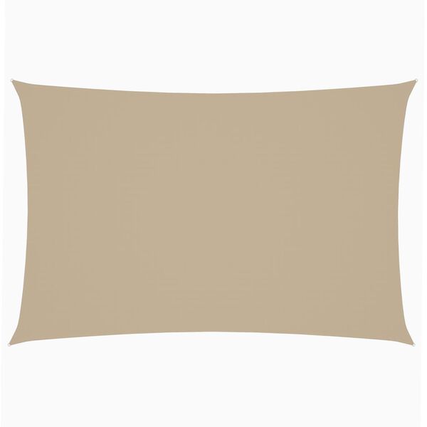 vidaXL Solseil oxfordstoff rektangulær 2x4 m beige