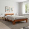 vidaXL Sengeramme med hodegavl honningbrun 140x200 cm heltre furu