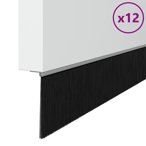 vidaXL Skru-p&aring; d&oslash;rb&oslash;rste tetninger 12 pcs s&oslash;lv 100 cm