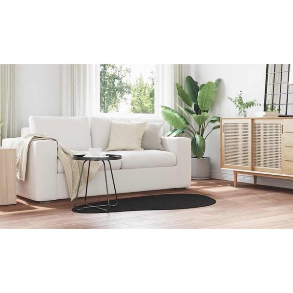 vidaXL Omr&aring;detepper HUARTE Svart 80 x 150 cm Polyester