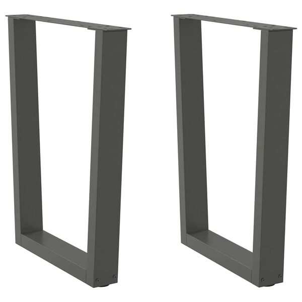 vidaXL Spisebordben V-formet 2 stk antrasitt 60 x (72-73,3) cm st&aring;l