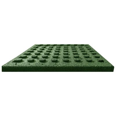 vidaXL Fallunderlag 18 stk gummi 50x50x3 cm grønn