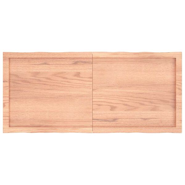 vidaXL Bordplate lysebrun 120x50x(2-4)cm behandlet heltre naturlig
