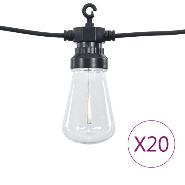 vidaXL Utendørs lysslynge 20 lyspærer oval juledekorasjon 23 m