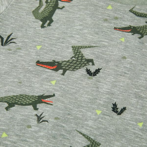 T-skjorte for barn lysekaki melert 128