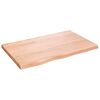 vidaXL Vegghylle lysebrun 80x50x(2-4) cm behandlet heltre eik