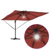 vidaXL Roma parasol Rød 286 x 285 x 270 cm Aluminium og polyester
