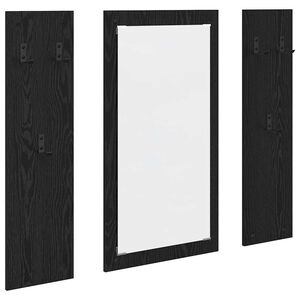 vidaXL Vegghengt kleshenger Svart Eik 96 x 1,5 x 90 cm Konstruert tre