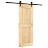 vidaXL Skyved&oslash;r Naturlig og svart 80 x 210 cm Massiv Furu Tre