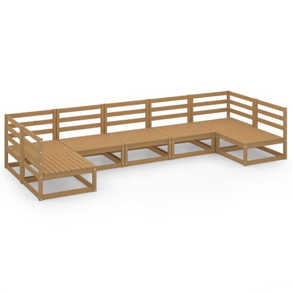 vidaXL Hagesofagruppe 7 deler heltre furu