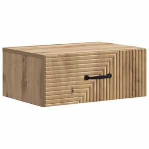 vidaXL Vegghengt Nattbord Artisan eik 49 x 34,5 x 20 cm Konstruert tre