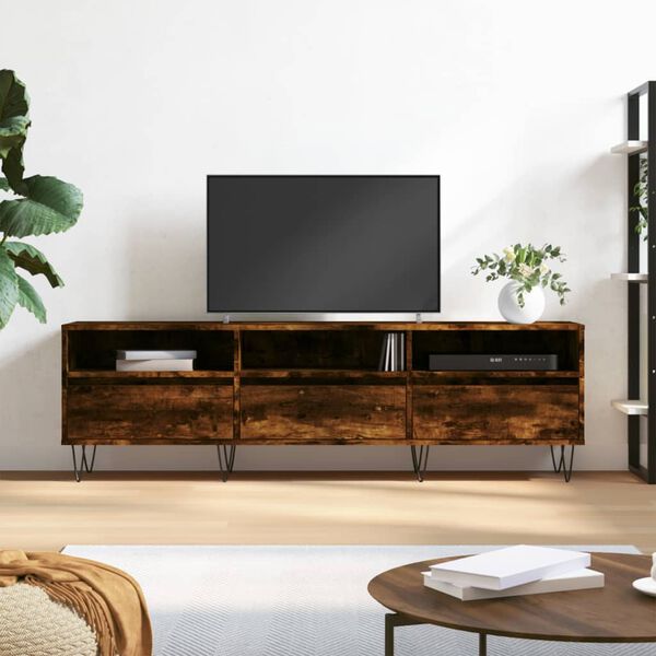 vidaXL TV-benk r&oslash;kt eik 150x30x44,5 cm konstruert tre