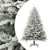 vidaXL Kunstig juletre med flokket sn&oslash; gr&oslash;nn 180 cm PVC og PE