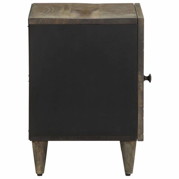 vidaXL Nattbord lysegr&aring; 40x33x46 cm heltre mango