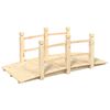 vidaXL Hagebro med rekkverk 150x67x56cm heltre gran