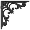 vidaXL Vegghylleknekter 12 stk. Svart 14,5 x 14,5 x 3 cm St&aring;l