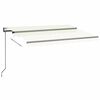 vidaXL Automatisk uttrekkbar markise 350x250 cm kremhvit