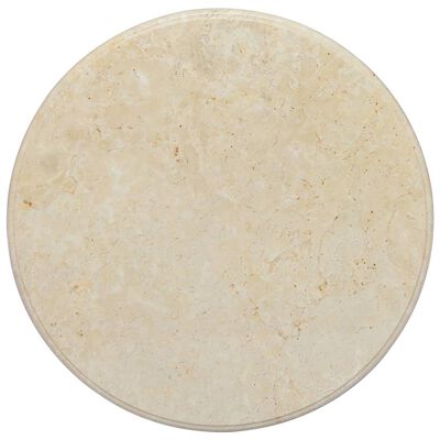 vidaXL Bordplate kremhvit Ø60x2,5 cm marmor