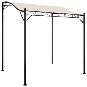 vidaXL Baldakin kremhvit 2x2,3 m 180 g/m&sup2; stoff og st&aring;l