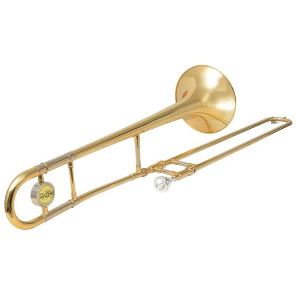 vidaXL Trombone Gul Messing med Gullakk Bb
