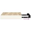 vidaXL Flytende vegghyller 2 stk eik og hvit 23x23,5x3,8 cm MDF