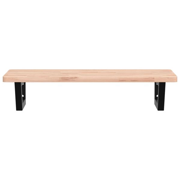 vidaXL Servanthylle veggmontert st&aring;l og heltre b&oslash;ketre