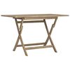 vidaXL Sammenleggbart hagebord gr&aring; 120x70x75 cm heltre teak