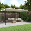 vidaXL Pergola med uttrekkbar tak kremhvit 395x292x230 cm