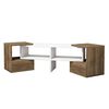 Homemania TV-benk Fold 141,2x29,7x38,8 cm hvit og valn&oslash;tt