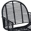 vidaXL Spisestuestol 2 pcs Svart 44 x 44 x 74 cm Rattan og Jern